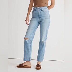 Madewell Women's The Perfect Vintage Straight Jean in Westanna Wash Size 33 NWT